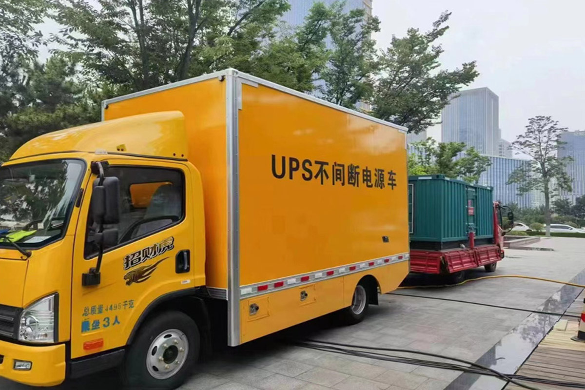 乾安发电机租赁施工现场