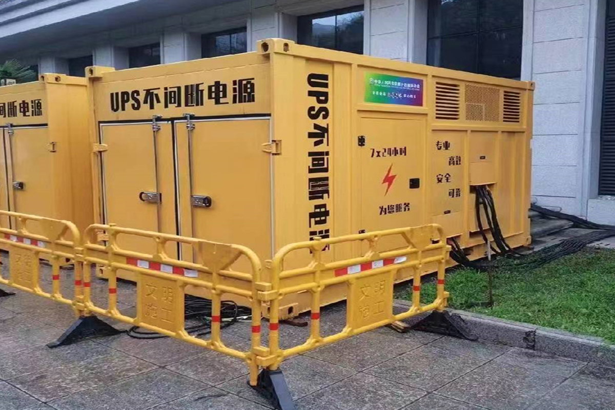 乾安发电机租赁施工现场