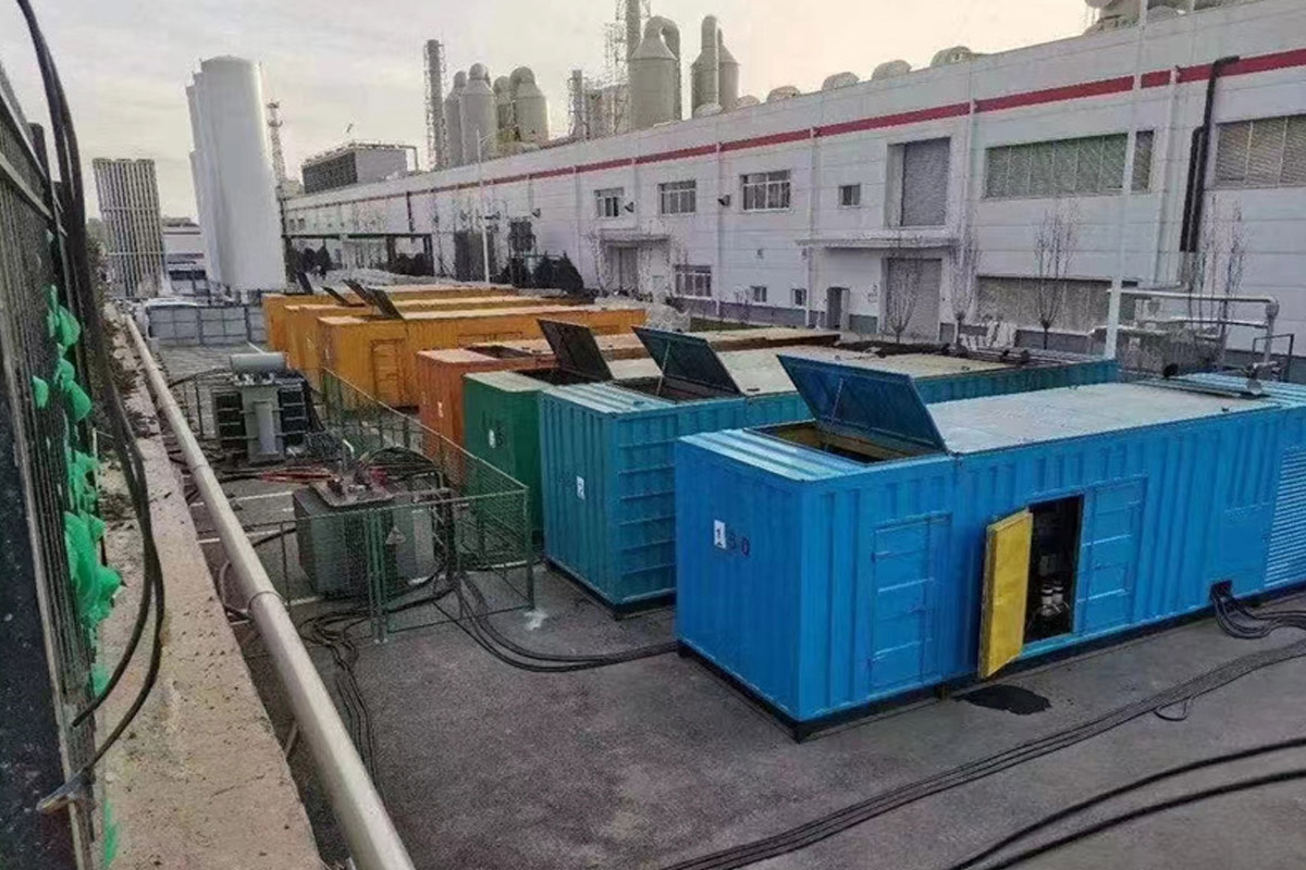乾安发电机租赁施工现场