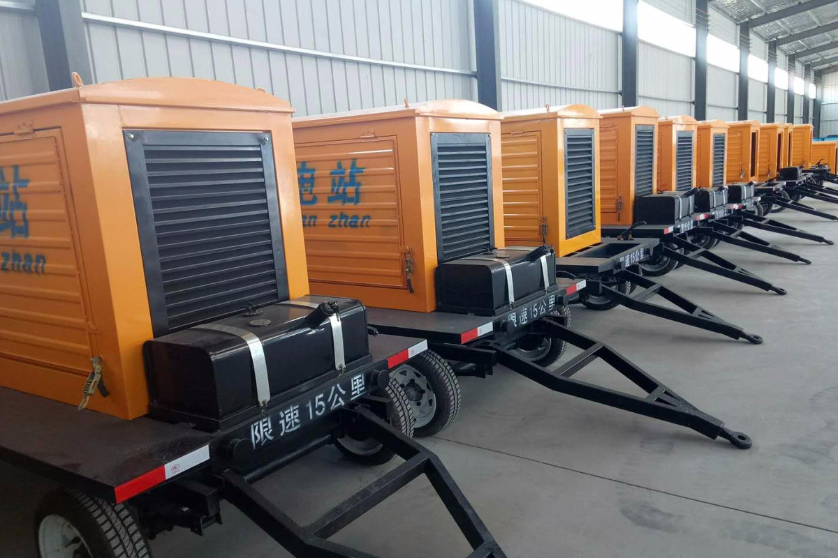 乾安发电机租赁施工现场